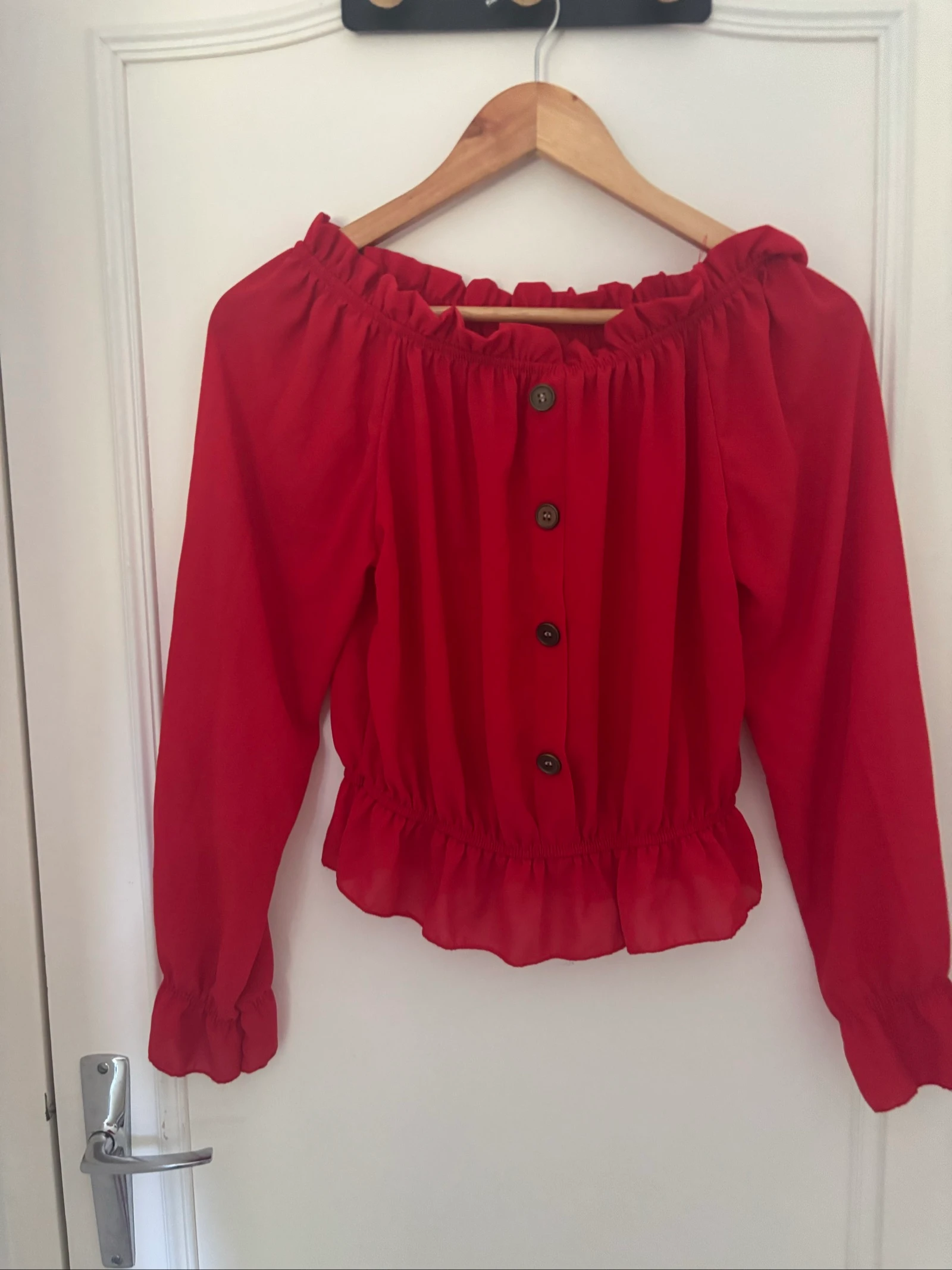 242/ Blusa vermelha gola barco - Boutique indépendante - Tamanho 38 – photo 2